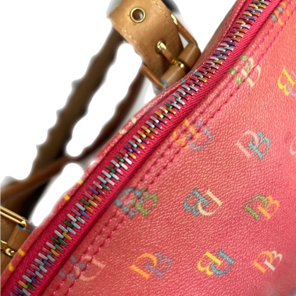 Dooney and Bourke Vintage Red/Pink Y2K with 🌈Rainbow Zipper 🌈 - Picture 2 of 4